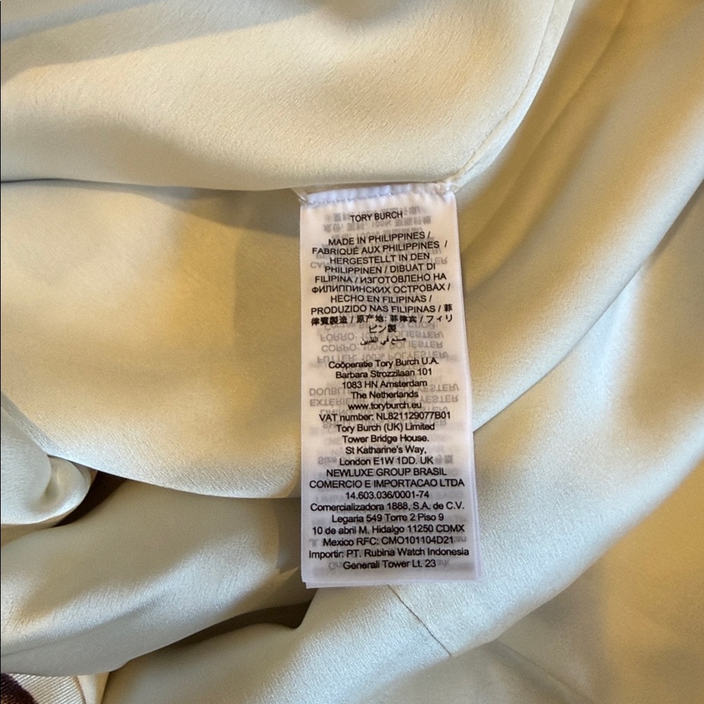 Tory Burch Cream and Blue Floral Backless Dress - Picture 14 of 16